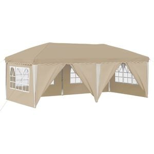 vidaXL Pop-up &scaron;ventinis palapinė 575 x 288 x 245 cm Kreminė
