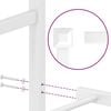 vidaXL Metalinis lovos rėmas su galvūgaliu, baltos spalvos, 120x190cm