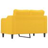 vidaXL Dvivietė sofa, &scaron;viesiai geltonos spalvos, 120cm, audinys