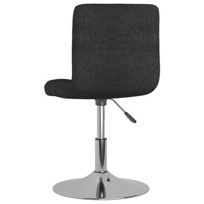 vidaXL Pasukamos valgomojo kėdės, 4vnt., juodos spalvos, audinys