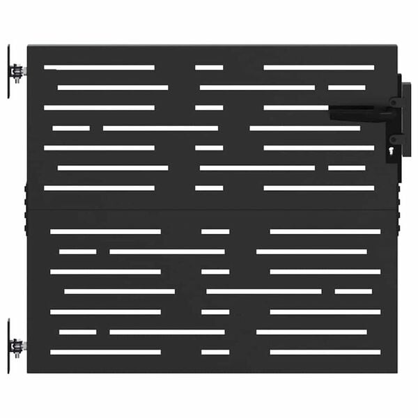 vidaXL Sodo vartai Juoda 85 x 100 cm Milteliniu būdu padengtas plienas