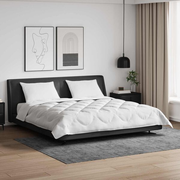 vidaXL Visų sezonų &scaron;iltas vizitinės 3 pcs Balta Mikropluo&scaron;tas