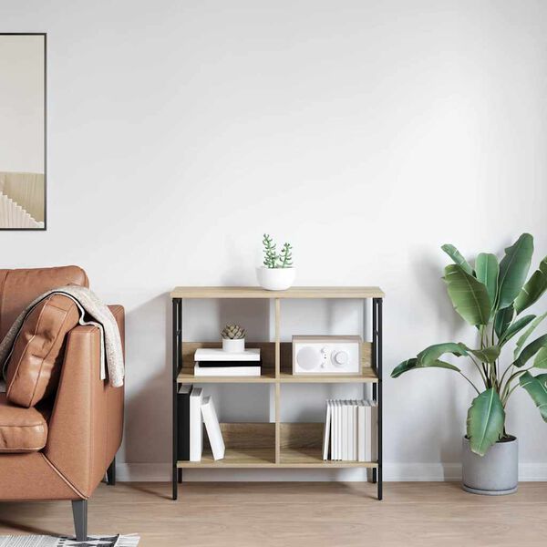 vidaXL Knygų lentyna Sonoma ąžuolas 82 x 32 x 79 cm Apdirbta mediena