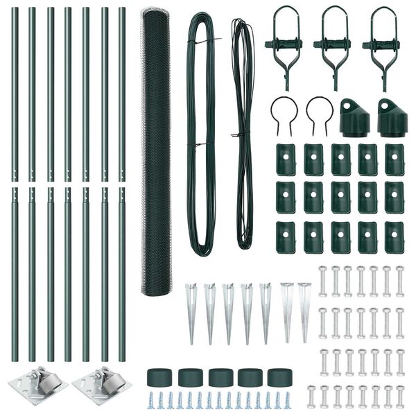 vidaXL Tvorelės stulpas Žalia 10 x 1,5 m (13 mm tinklas)