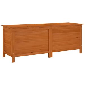 vidaXL Sodo daiktadėžė, ruda, 150x50x56,5cm, eglės medienos masyvas