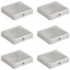 vidaXL Tvoros stulpų dangteliai, 6vnt., 81x81mm, galvanizuotas metalas