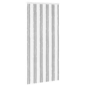 vidaXL Vabzdžių Užuolaida i&scaron; Chenille Pilka ir balta 90 x 200 cm