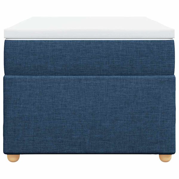 vidaXL Lova su spyruoklėmis ir čiužiniu, mėlyna, 100x200cm, audinys