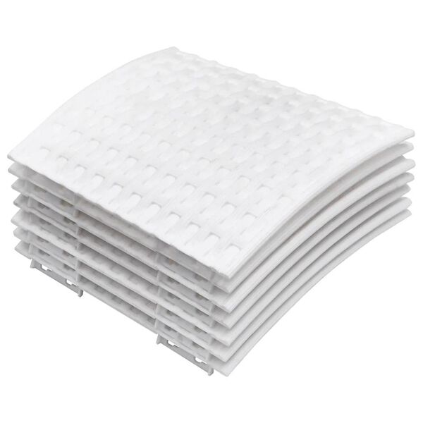 vidaXL Kalėdų eglutės sijonas Baltas Ø56x23 cm Plastikas