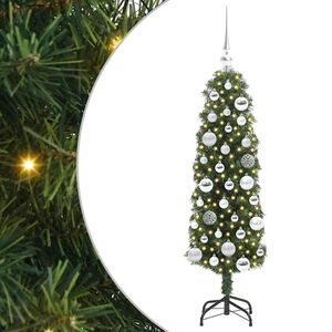 vidaXL Dirbtinė Kalėdų eglutė Žalia 120 cm PVC, plienas ir plastikas