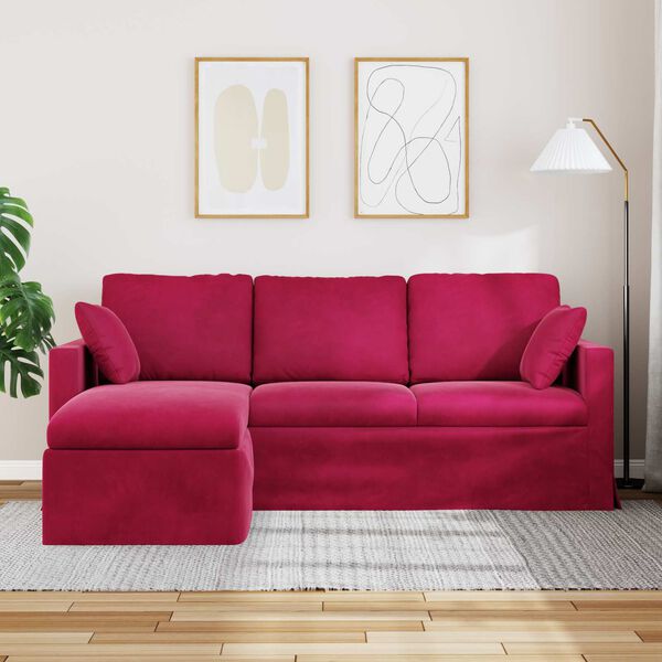 vidaXL Sofa Vyno raudona Bendri matmenys: 198 x 134 cm (P X G x A)