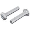 vidaXL Galvos užrakto varžtas 2 vnt. Sidabro M6 x 30 mm Plienas