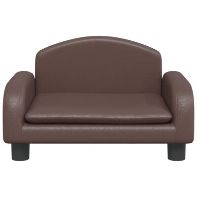 vidaXL Vaikiška sofa, rudos spalvos, 50x40x30cm, dirbtinė oda
