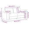 vidaXL Sofa Vyno raudona 180 x 77 x 82 cm audinys