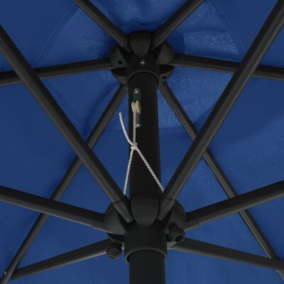 vidaXL Lauko skėtis su aliuminio stulpu, mėlynos spalvos, 270x246cm