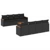vidaXL Patio Sofa Set 8 vietos Black