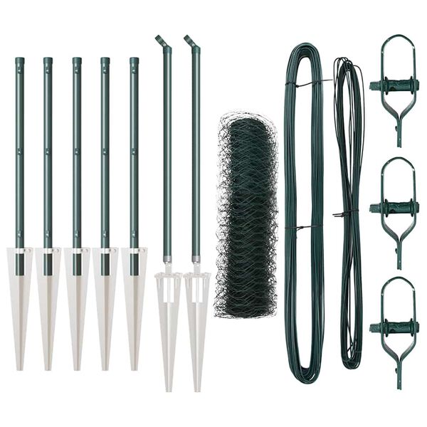 vidaXL Tvorelės stulpas Žalia 10 x 0,4 m (50 mm tinklelis)