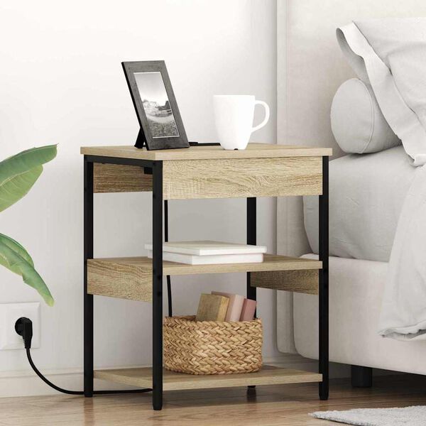 vidaXL &Scaron;alia lovos spintelė 2 pcs Sonoma ąžuolas 41 x 31 x 51 cm