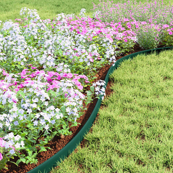 vidaXL Vejos borteliai Žalia 3000 x 4 x 5 cm Plastmasė