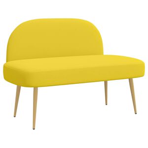 vidaXL Aptrauktas suolelis su atlo&scaron;u &Scaron;viesiai geltona 110 x 60 x 76 cm