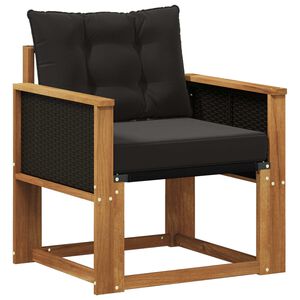 vidaXL Lauko Vidurinis Sofa Kietos akacijos mediena Natūrali