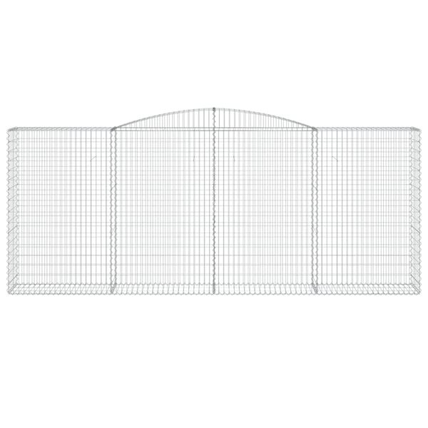 vidaXL Išlenkti gabiono krepšiai, 9vnt., 400x50x160/180cm, geležis