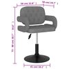 vidaXL Pasukama valgomojo kėdė, &scaron;viesiai pilkos spalvos, audinys