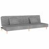 vidaXL Dvivietė sofa-lova su dvejomis pagalvėmis, pilka, audinys