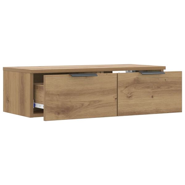 vidaXL Sieninė spintelė, artisano ąžuolo, 68x30x20cm, apdirbta mediena