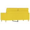 vidaXL Dvivietė sofa, &scaron;viesiai geltonos spalvos, 140cm, audinys