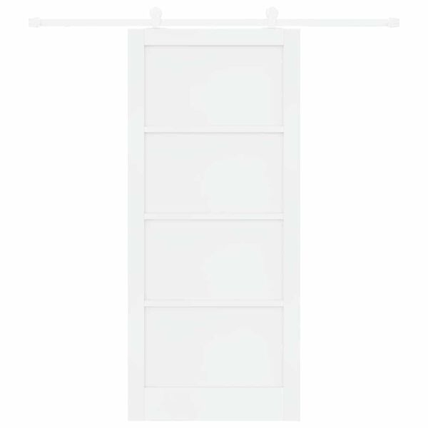 vidaXL Slankios durys ORKDAL Balta 93 x 211 cm Kietos pu&scaron;ies mediena