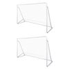 vidaXL Futbolo vartai su tinkl., 2 vnt., 240x90x150 cm, plienas
