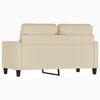 vidaXL Dvivietė sofa, kreminės spalvos, 120cm, audinys