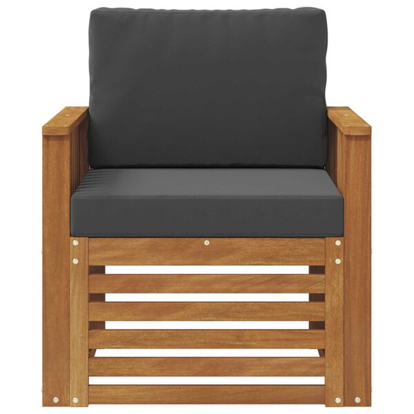 vidaXL Lauko sofos komplektas su pagalve Natūrali 71 x 63 x 73 cm