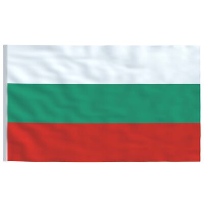vidaXL Bulgarijos vėliava su stiebu, aliuminis, 6,2m