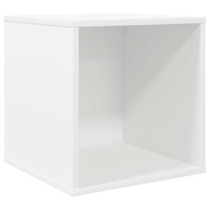 vidaXL Vinilo albumų dėžė Balta 37 x 36,5 x 38 cm Apdirbta mediena