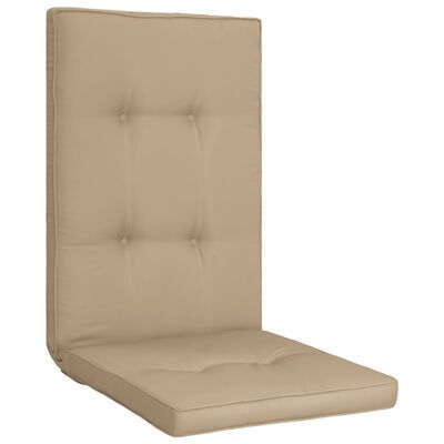 vidaXL Sodo kėdės pagalvėlės, 4vnt., smėlio spalvos, 120x50x5cm