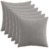 vidaXL Pagalvėlės užvalkalas 6 pcs HEERLEN &Scaron;viesiai pilka 50 x 50 cm