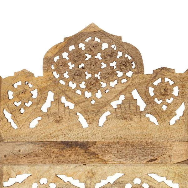 vidaXL Kambario pertvara, 4 dalių, 160x165cm, mango masyvas, raižyta