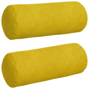 vidaXL Pagalvės 2 pcs Geltona &Oslash; 15 x 40 cm Kordūrinis audinys
