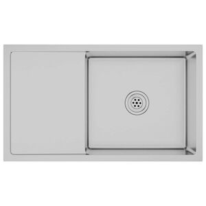vidaXL Virtuvės plautuvė, rankų darbo, nerūdijantis plienas