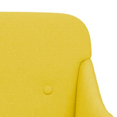 vidaXL Suoliukas, šviesiai geltonos spalvos, 110x76x80cm, audinys