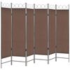vidaXL Kambario pertvara, 6 d., rudos sp., 240x180cm