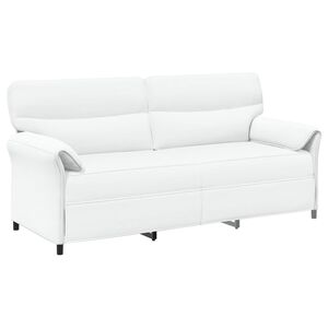 vidaXL 3-Vietis Sofa 3 vietos Balta 198 x 83 x 95 cm Audinys