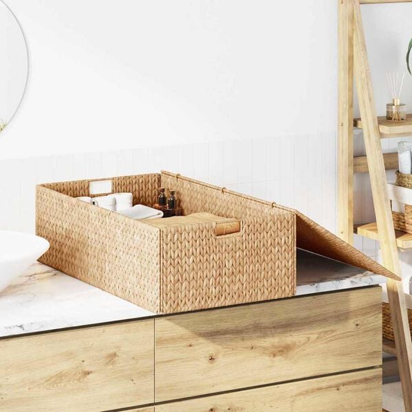 vidaXL Saugojimo dėžė Natūrali 75 x 42 x 23 cm Vandens hiacintas