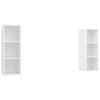 vidaXL Sieninės televizoriaus spintelės, 2vnt., baltos, MDP