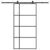 vidaXL Stumdomos durys su įrangos rinkiniu, 102,5x205cm, ESG/aliuminis