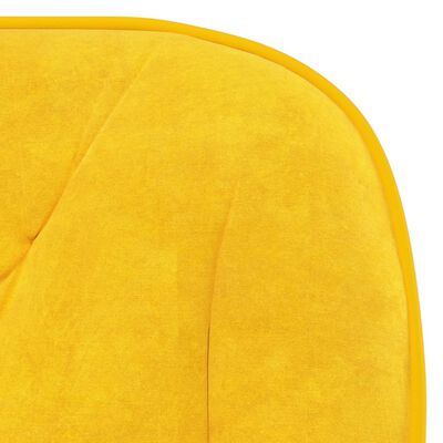 vidaXL Pasukama biuro kėdė, geltonos spalvos, aksomas