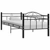 vidaXL Lovos rėmas, juodos spalvos, 90x200cm, metalas