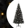 vidaXL Kalėdų eglutė Juoda 210 cm PVC